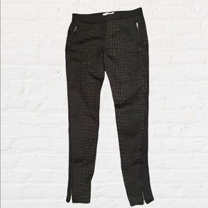 Black Alligator Print Calvin Klein Pants